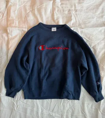 챔피온 리버스 위브 파랑 택 맨투맨 70s 복각 구제 의류