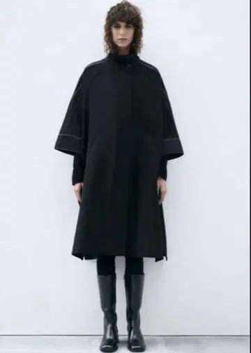 [레어] ZARA 판초 코트 MANTECO 데님