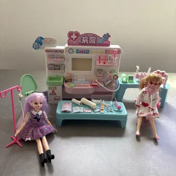 두근두근 청진기! 리카짱 병원 의사 세트 인형 2체
