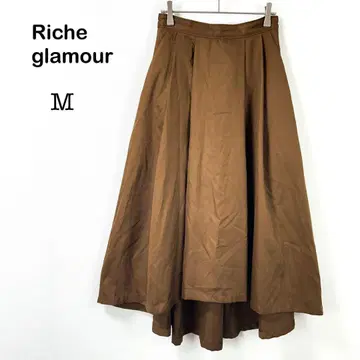 [ Riche glamour ] 리셰 글래머 롱 플레어 스커트 브라운 M