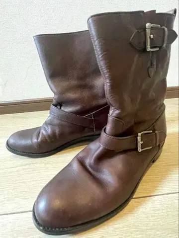 MARGARET HOWELL idea 롱 부츠 벨트 브라운 22.5cm