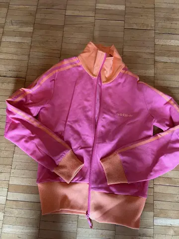 아디다스 레어 컬러 핑크 x 오렌지 저지