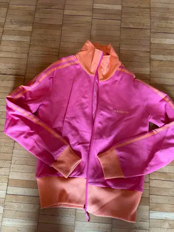 아디다스 레어 컬러 핑크 x 오렌지 저지