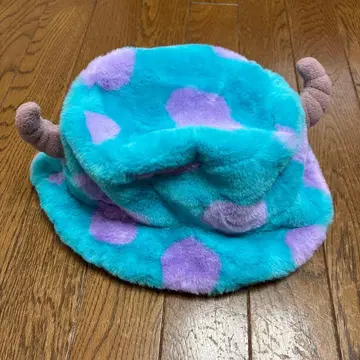 캐릭터풍 복슬복슬 모자 스카이블루 보라색