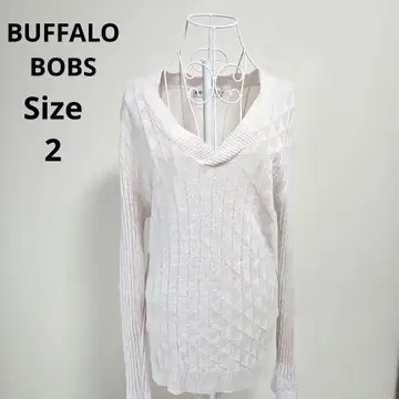 [ 오샤레 BUFFALO BOBS ] 베이지 믹스 스웨터 사이즈 2