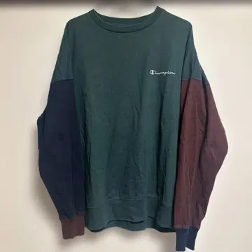 Champion 컬러 블록 긴팔 티셔츠