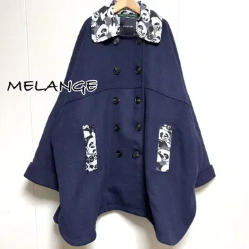 Melange 메주 팬더 무늬 코트 오버 사이즈