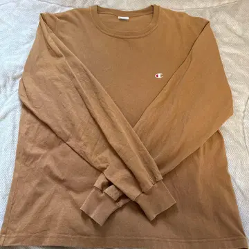Champion 브라운 긴팔 T셔츠 L 사이즈