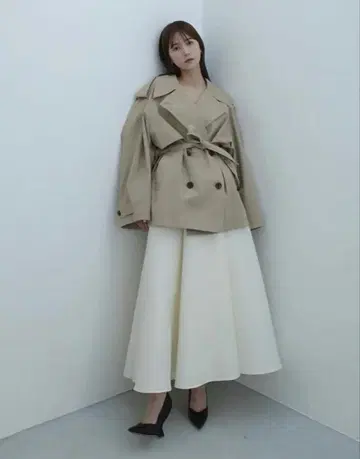 CLANE 볼륨 플레어 스커트
