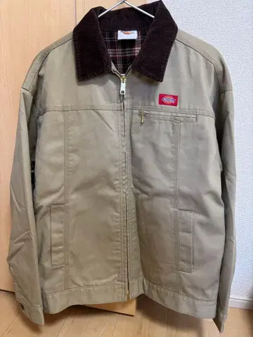 Dickies 베이지 코듀로이 자켓 옷깃