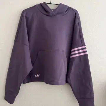 미사용 새상품 x adidas x 퍼플 후드 부착 후드티 x 2XL