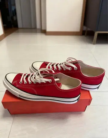 [새상품 28cm] 레어 CONVERSE CT70 빨간색 로우컷