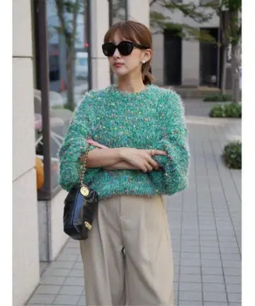 컬러풀 페더 니트 풀오버 린카블 로지몬스터 좋아하시는 분께