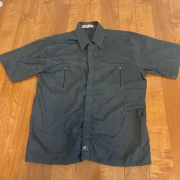 XLARGE 반팔 셔츠 M 다크 그레이 포켓 부착