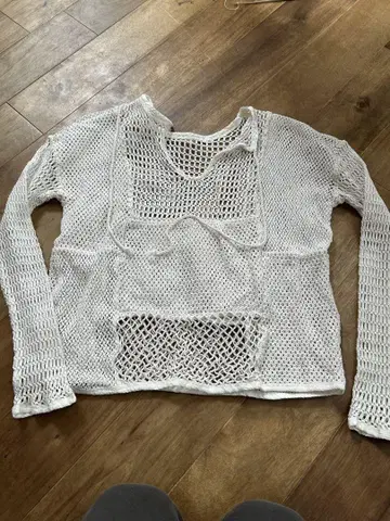 TODAYFUL 메쉬 화이트 상의