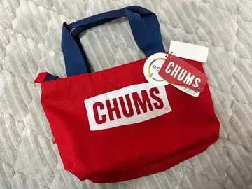택 포함 새상품 CHUMS 토트백 레드
