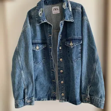ZARA 데님 자켓 오버 사이즈 디자인