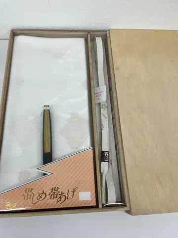 오비 장식 천 꽃무늬 화이트