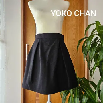 YOKO CHAN 블랙 플레어 스커트 약 45-48cm 벌룬 스커트 40