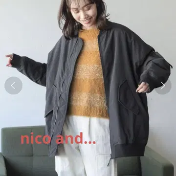 니코앤드 ALLIED 몬스터 MA-1 자켓 블랙