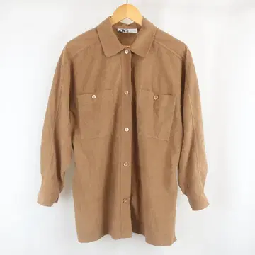 VINTAGE JG 오버 사이즈 워크 셔츠 자켓 구제 의류 브라운