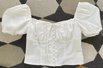 malion vintage 퍼프 슬리브 블라우스