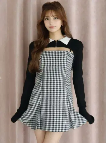 Randy Houndstooth 앙상블 원피스