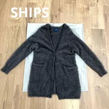 SHIPS 모헤어 혼방 가디건 그레이