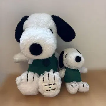 스타벅스 스누피 봉제 인형 2세트
