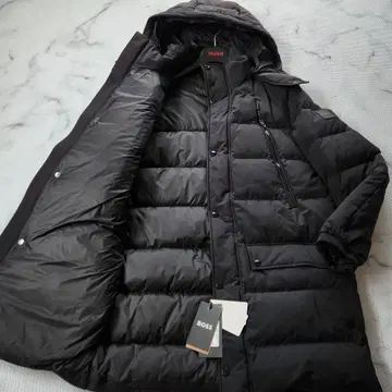 미사용 택 포함 HUGO BOSS 현행 택 다운 코트 롱 기장