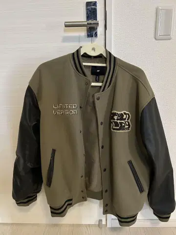 h&m 블루종 바시티 자켓