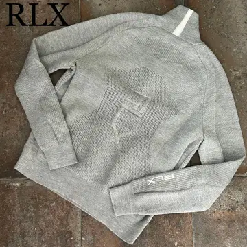 RLX 랄프 로렌 안감 부착 하프 지퍼 니트 스웨터 그레이