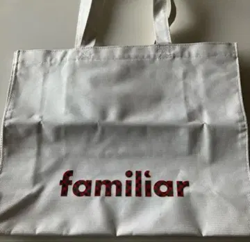 familiar 로고 토트백 화이트