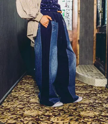 니코앤드 데님 패치워크 팬츠