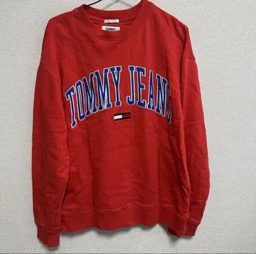 TOMMY JEANS 레드 트레이닝복