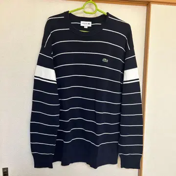 LACOSTE 스트라이프 니트 스웨터 US L