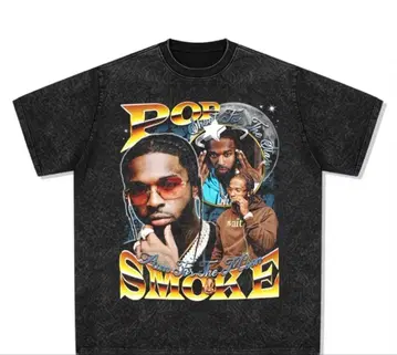 POP SMOKE 그래픽 T셔츠 블랙