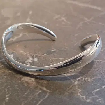 S925 심플 실버 뱅글 팔찌 925 순은 빈티지