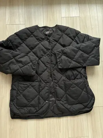 UNIQLO 퍼프 테크 릴랙스 자켓 M 블랙