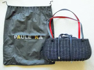 폴 카 'PAULE KA' 라탄 핸드백 <다크 네이비>