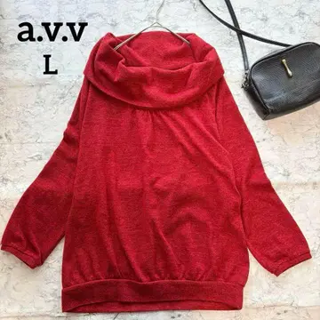 [ a.v.v ] 아베베 스탠다드 빅 칼라 튜닉 루즈핏 빨간색 L