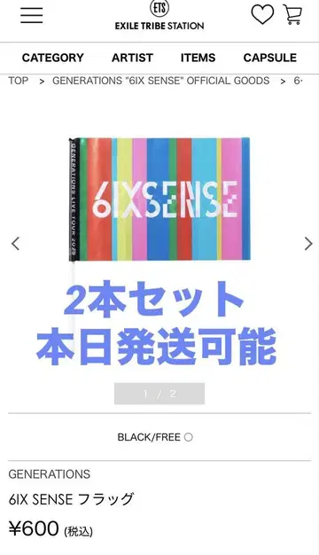 6IX SENSE 플래그 미사용 새상품 오늘 발송 가능