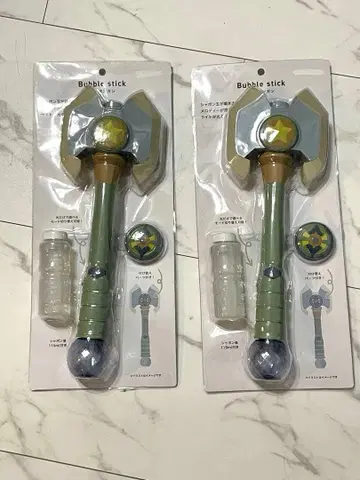 미사용 새상품 버블 지팡이 전동 비눗방울 샤봉 샤봉 지팡이 2개 세트