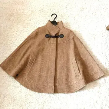 언타이틀 울 100% 판초 코트 망토 ( M )