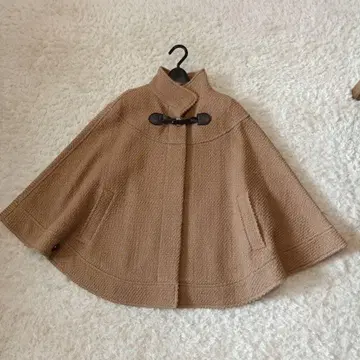 언타이틀 울 100% 판초 코트 망토 ( M )