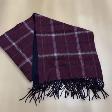 Aquascutum 체크 무늬 머플러 울 100%