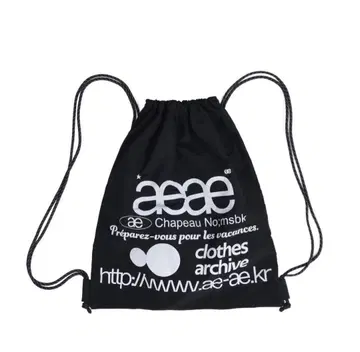 한국 한정판 aeae 냅색 web logo gym sack 블랙