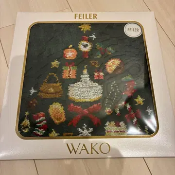 페이러 wako 콜라보 크리스마스 손수건 그린 미개봉 새상품