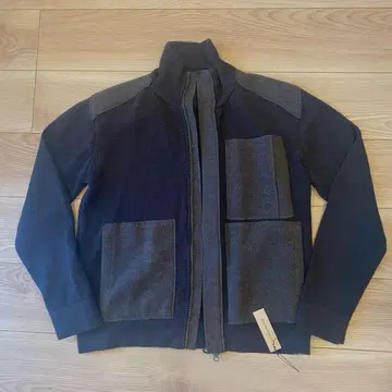 더블 지퍼 니트 블루종 M 사이즈 Lucca uomo alla moda
