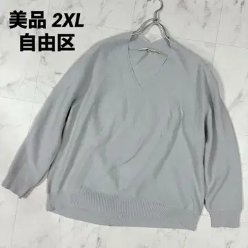 [ 새상품급 ] 자유구 홀 의류 V넥 풀오버 2XL 상당 빅 사이즈